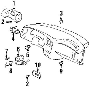 Chevrolet 10359031 genuine oem factory original hazard switch