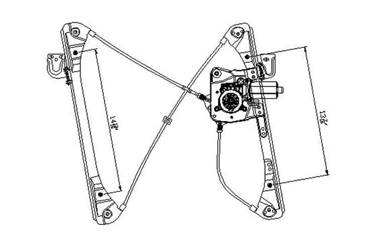 Power front window regulator with motor warranty - pair