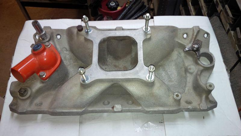 Sbc chevy holley strip dominator intake manifold with extras !!!