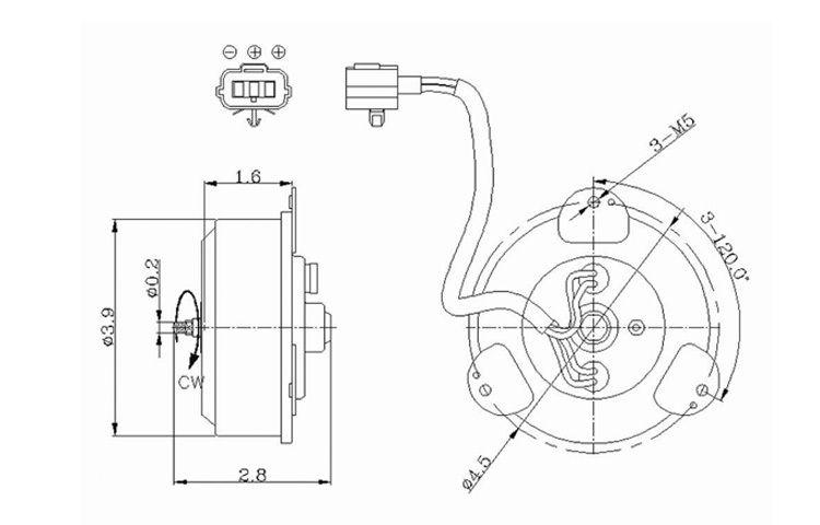 Replacement radiator cooling fan motor 93-95 mazda 626 l4 v6 93-93 mx6 kl2015150