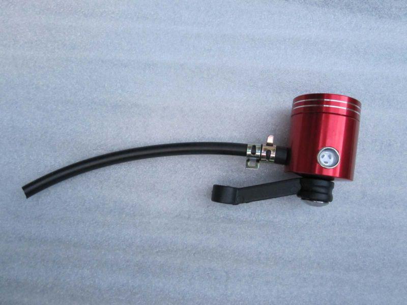 Red universal motorcycle front brake clutch tank cylinder fluid oil reservoir