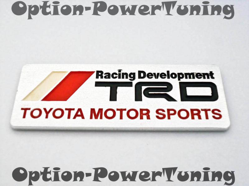 Toyota trd aluminum emblem badge jdm supra celica mr2 camry 4runner corolla new