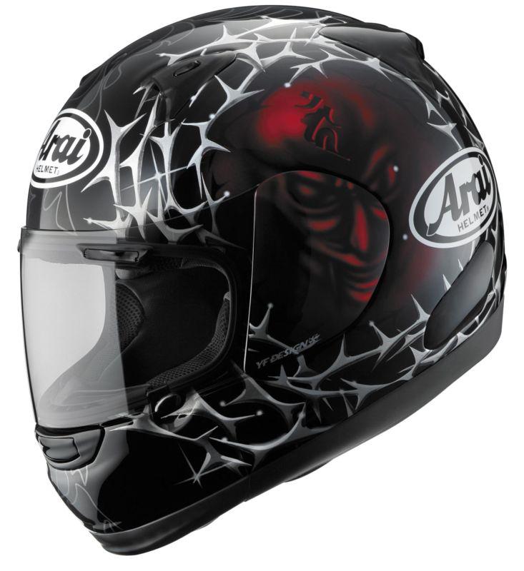 Arai shield cover set for profile - sinister red