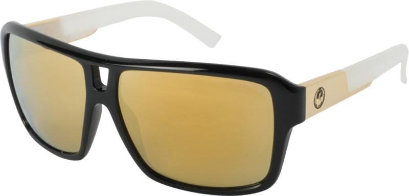 Dragon alliance jam ionized sunglasses jet white/gold lens