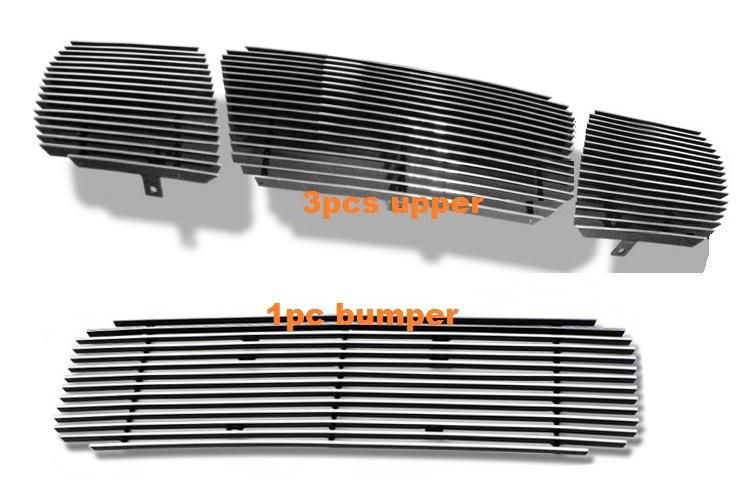 2004 05 06 07  nissan titan armada black billet grille grill combo inserts