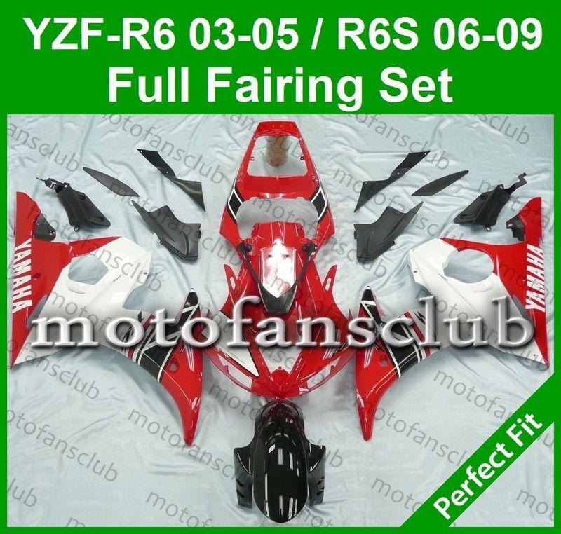 Fit yamaha yzf r6 03 04 05 yzfr6 2003 2004 2005 fairing bodywork plastics #09 c