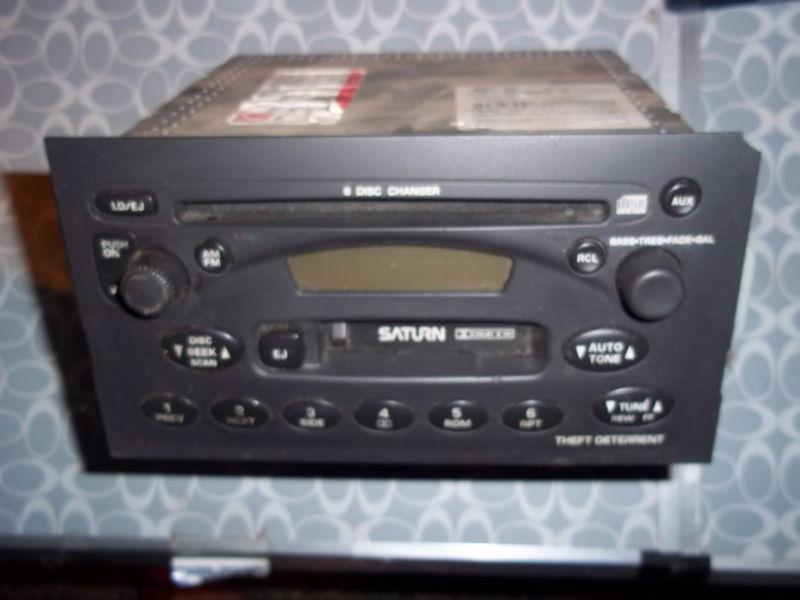  02-05 saturn l vue ion 6 disc cd cassette radio 22684454 