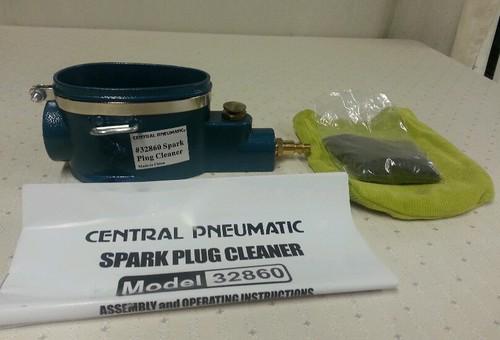 Central pneumatic spark plug cleaner #32860