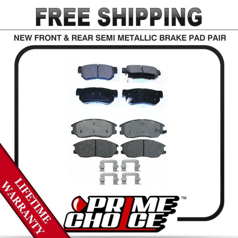 Complete set of front and rear premium brake pads with lifetime warranty