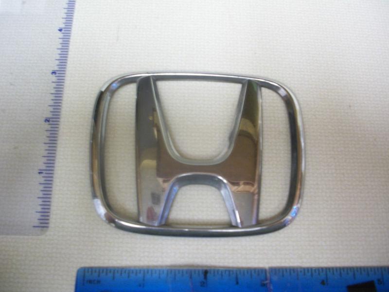 Honda h emblem symbol chrome bagde oem original used w free shipping  