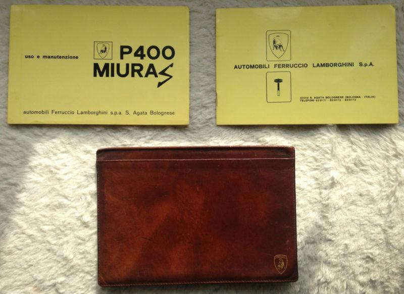 Pebble beach 1971 lamborghini miura p400 s manual pouch set  