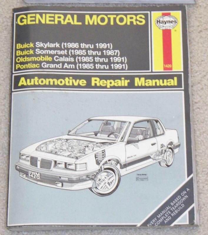 Haynes gm skylark somerset calais grand am repair manual 1985-1991 1420 n-cars