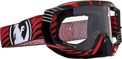 Dragon vendetta goggle vox red w/clear aft lens 722-1361