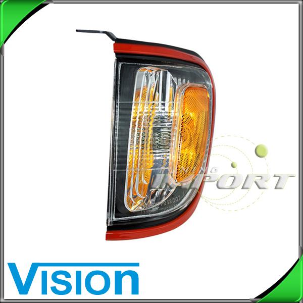 Driver left l/h side corner signal light lamp w/red bezel 2001-04 toyota tacoma