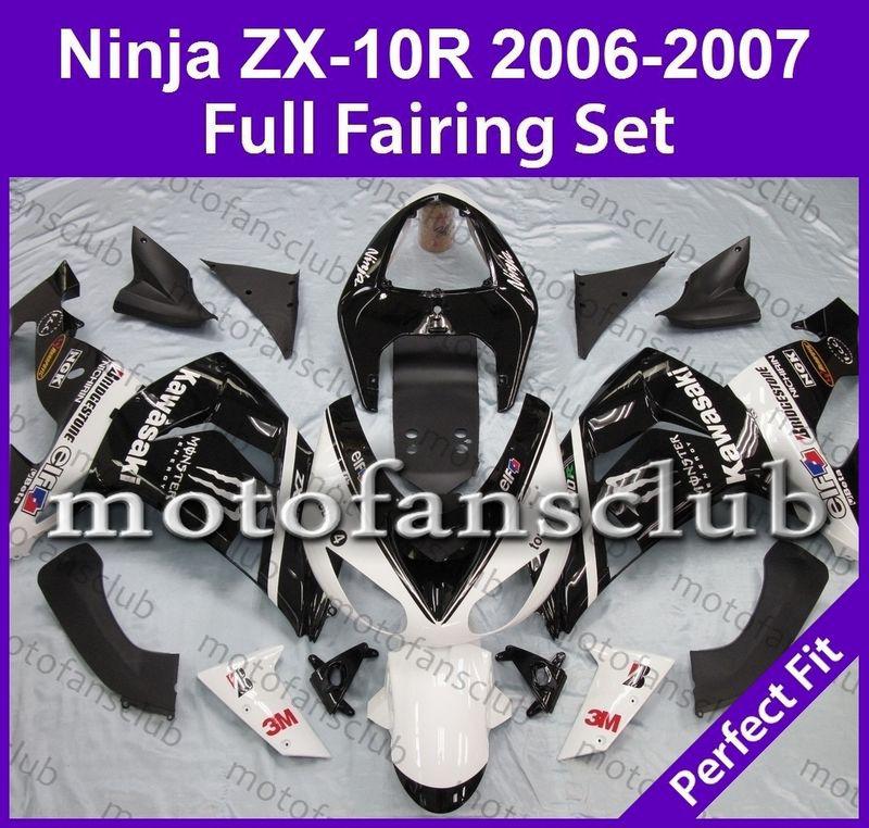 Fit kawasaki 06 07 zx 10r zx10r ninja 2006 2007 fairing bodywork plastics #09 c