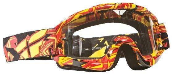 New 2014 fly racing zone mx/atv goggles- red/yellow w/ clear lens