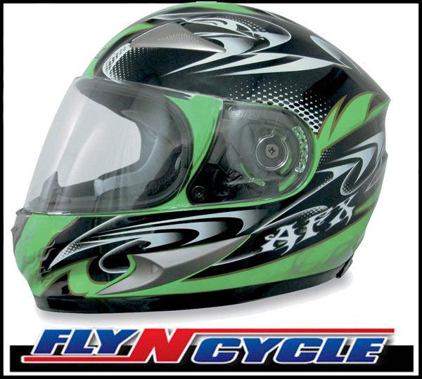 Afx fx-90 green w-dare xl full face motorcycle helmet dot ece