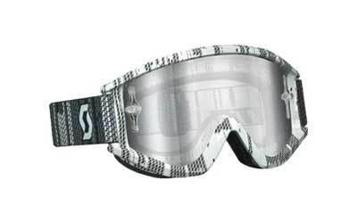 Scott recoil xi pro w/ clear works lens adult goggles,matrix black/white