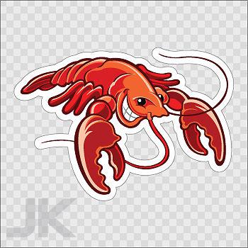 Decals stickers fish salt water lobster smile 0500 x629a