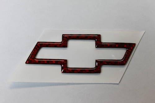 93-02 camaro red carbon fiber rear bowtie emblem new