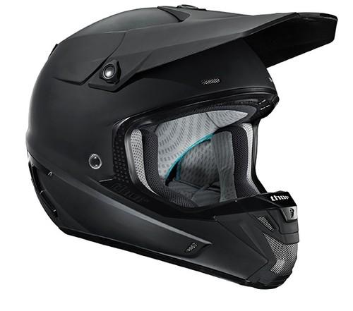 Thor verge matte black solid helmet large new 2014