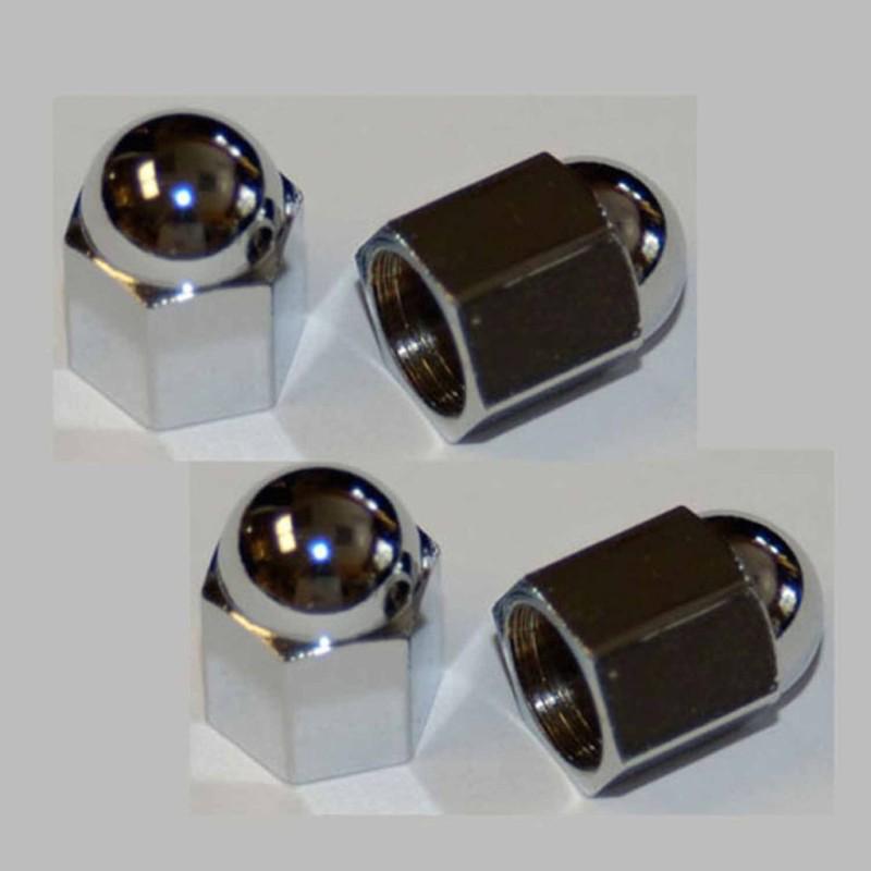 Chrome plated acorn nut valve cap 0641730x4