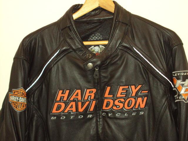 Harley davidson motorcycle leather jacket 103819 ca03402 nylon lining 