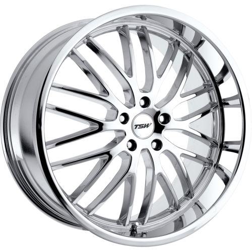 18x9.5 chrome tsw snetterton wheels 5x120 +45 bmw x5 x3 cadillac cts