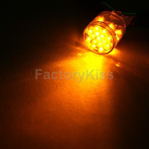 Fk auto 2 x car bulbs t20 7440 7443 24-led amber turn/tail/brake light #020