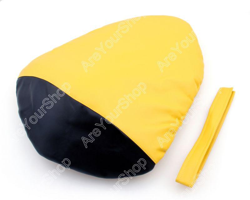 Passenger rear pu leather seat cowl cover pillon kawasaki z1000 2007-2009 yellow