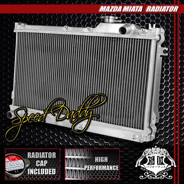 2-row/core full aluminum racing radiator jdm 90-97 mazda miata mx5 mx-5 na/nb