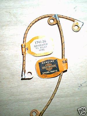 Nos vintage harley davidson knucklehead 45 ul generator to relay wire 