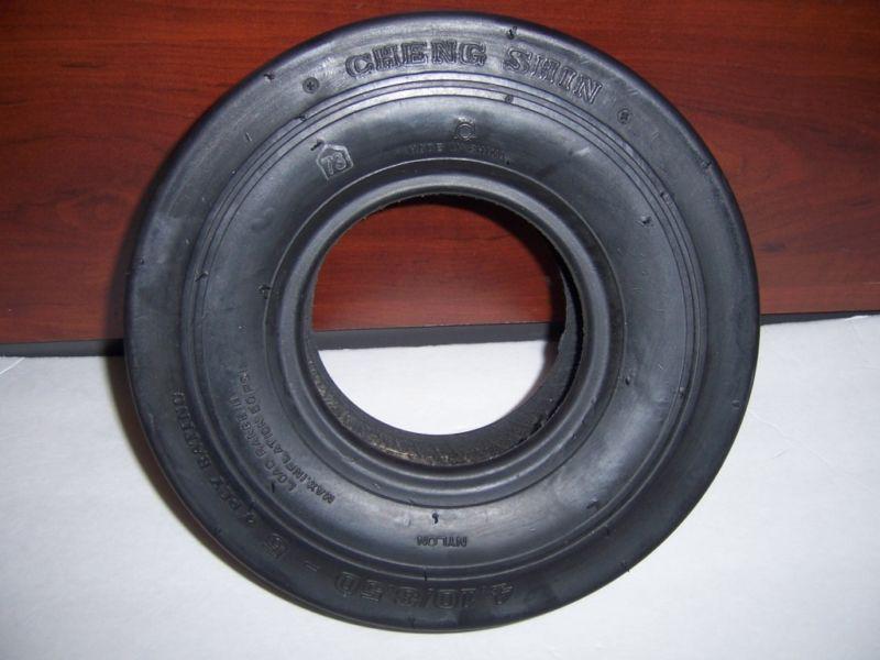 (1) new cheng shin go-kart cart slick tire 4.10 x 3.50 x 5  tire 4 ply free ship