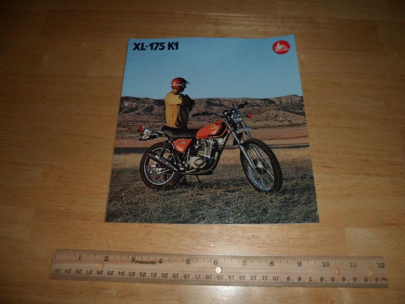 Honda xl175 k1 xl 175 printed in 1973   sales brochure / poster original 
