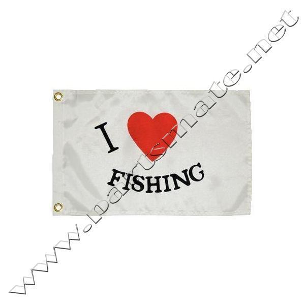 Taylor 3718 novelty design flag / flag 12x18 nyl i love fishing