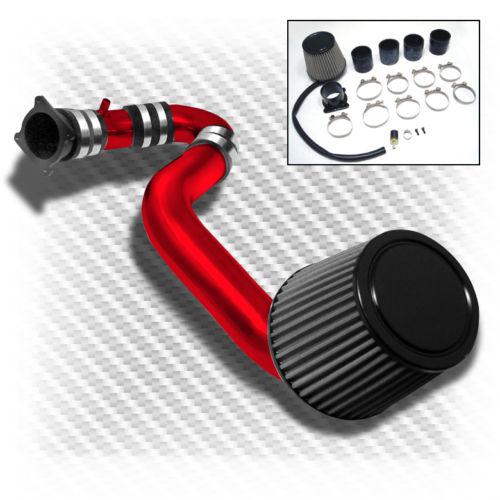 02-06 alitma 4cyl red cold air intake induction w/washable stainless air filter