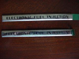 Nos pair of electronic fuel injection mopar1970-80's fender emblems chrome