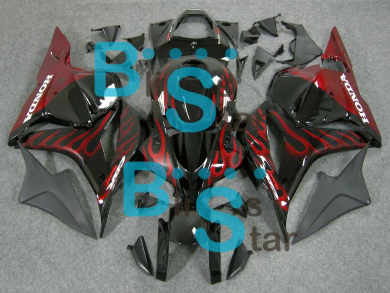 Fairing red flame bodywork w6 fit cbr 600 rr cbr600rr 2009-2012 2011 2010 bse3