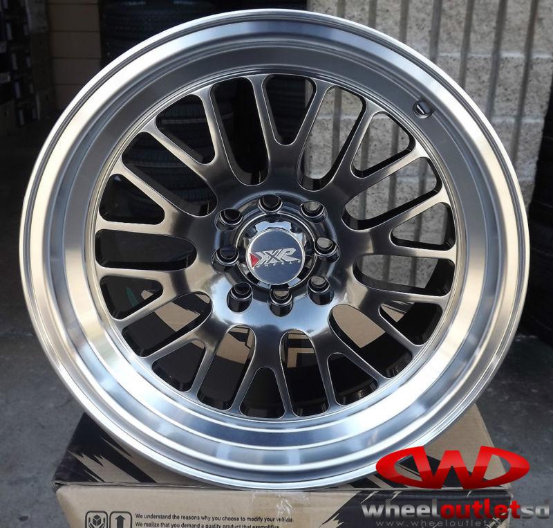 19" xxr 531 chromium black staggered ccw esm style wheels! 5x114.3/5x100 +35