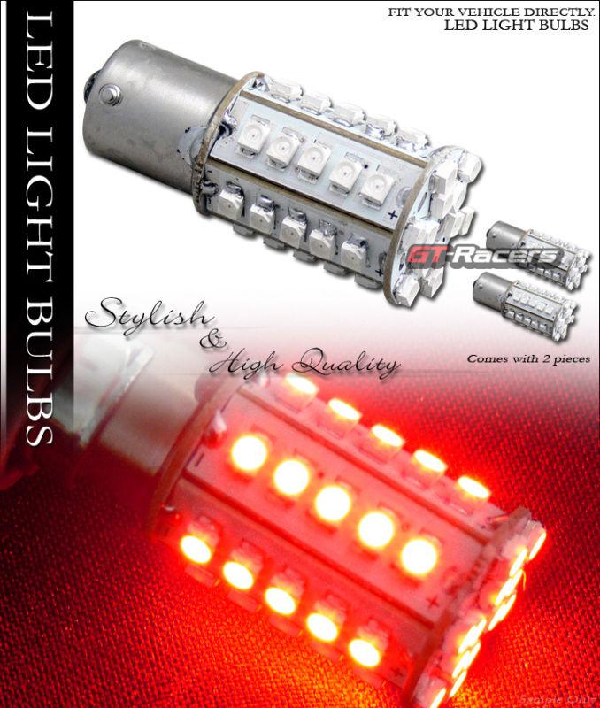 2x red 1156 ba15s 42p smd led rear turn signal light bulbs 12v 1259 1459 3497