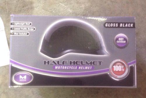 Fuel half helmet motorcycle helmet gloss black medium