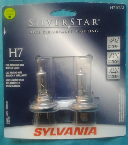 Sylvania silverstar h7 st/2 headlights lamps bulbs 55w 