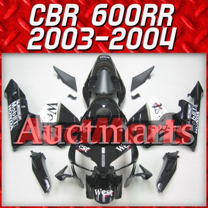 Fit honda 03 04 cbr600rr cbr 600 rr 2003 2004 fairing kit abs plastics c10 a9