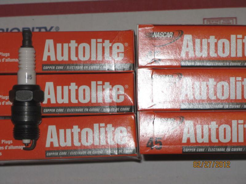 Lot of 24 autolite sparks plugs # 45  fords vintage 6 - 8 cyls motorcraft bsf-42