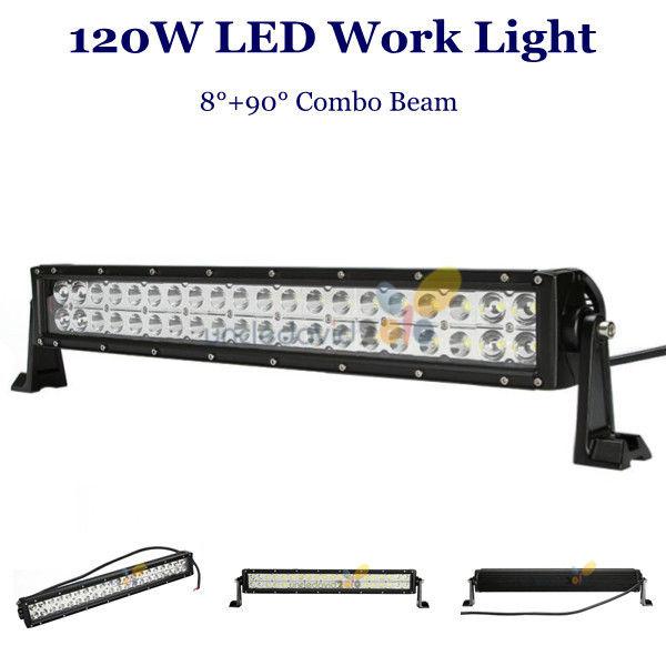 120w super bright led work light combo beam driving lamp offroad atv jeep truck