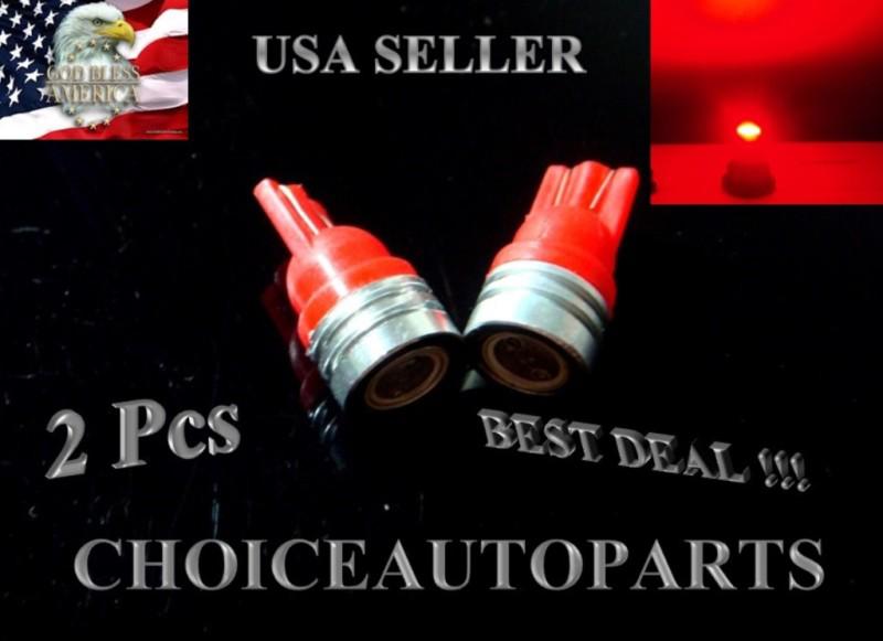 2x t10 1w w5w red high power led car led light bulbs 2825 2450 2652 2921