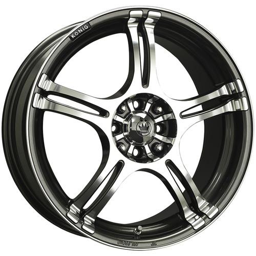 15x6.5 gunmetal konig incident wheels 4x100 4x4.25 +40 acura integra