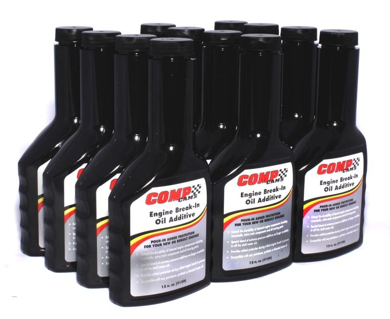 1 case of 12oz comp cams break-in engine oil additive w/zinc-mix w/any motor oil