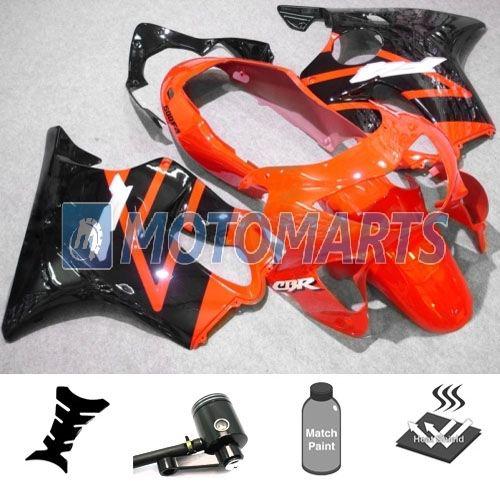 Bundle fairing kit w/ brake fluid reservoir oil pot for honda cbr600 f4 99 00 ad