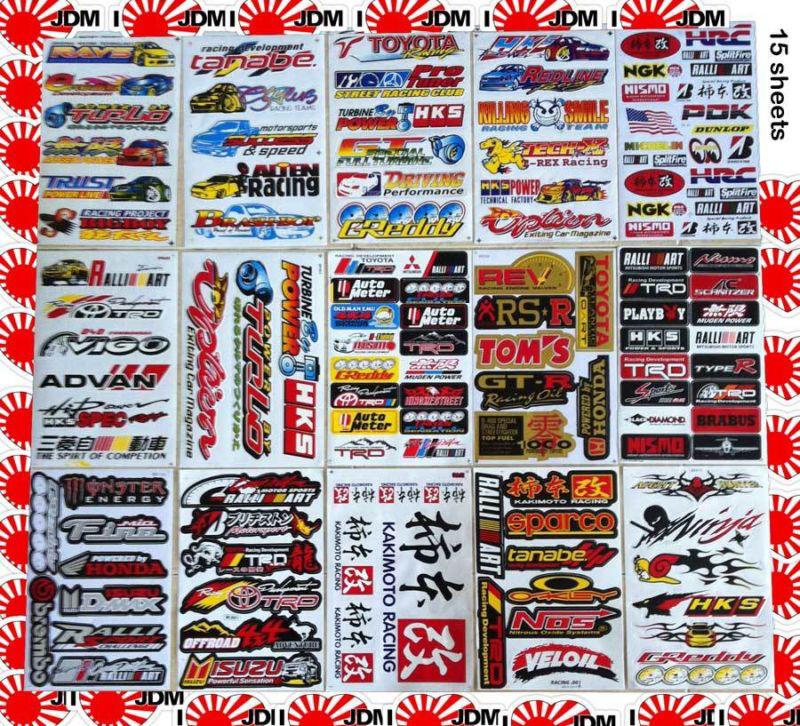15  x sheets japan domestic market  j-d-m style stickers  #jd156r2